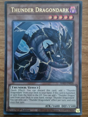 Thunder Dragondark RA03 Ultra Rare 1st Edition Yu-Gi-Oh! card