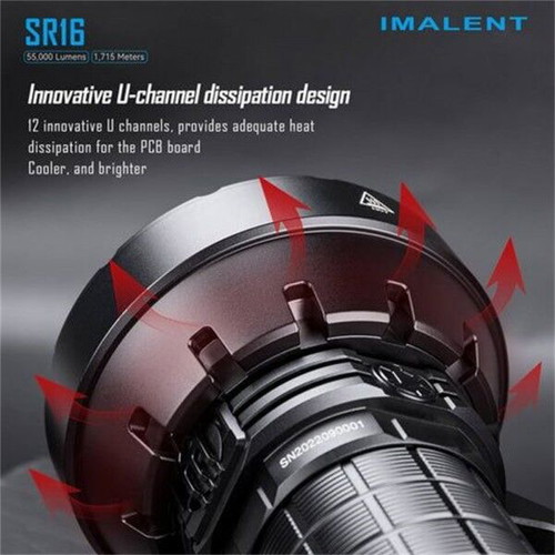 Imalent SR16 flashlight with CREE XHP50.3 HI 55000LM, new