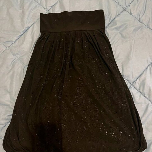 Baloon skirt black with rhinestones like new, size S/M