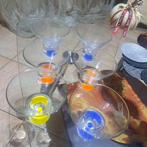 Absolut cocktail glasses set of 6 in 3 colors