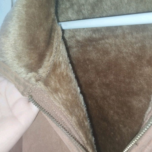 Men's mouton with fur used, brown, size XL