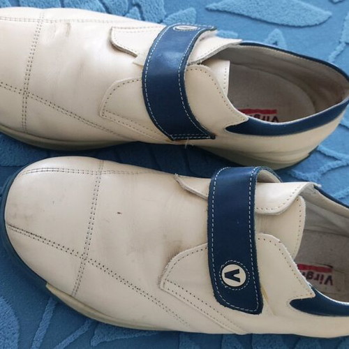 Children's shoes used leather size 38 beige and blue