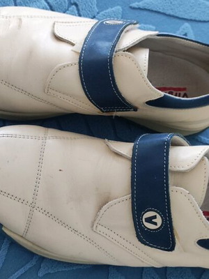 Children's shoes used leather size 38 beige and blue