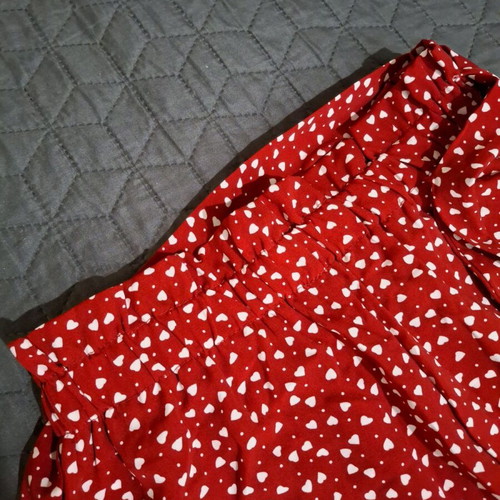 Shorts summer with white hearts, size XS-S, like new