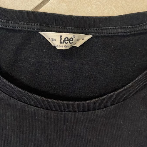 Lee T-shirt black with big logo print size S
