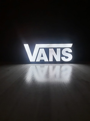 Lightbox 3D print Vans with USB cable and switch, new