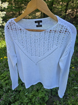 Massimo Dutti white blouse used, 100% cotton, loose fit
