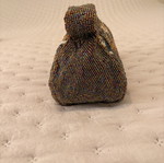 Evening bag with beads like new, colorful