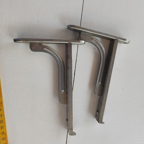 Extendable metal shelf brackets, 4 pieces, two sizes