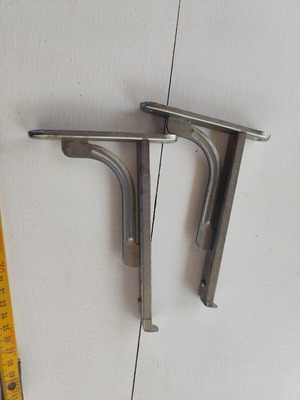 Extendable metal shelf brackets, 4 pieces, two sizes
