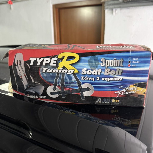 Type R 3 Point Racing Seat Belts Blue new