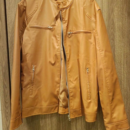 Men's leather jacket new, brown, size M