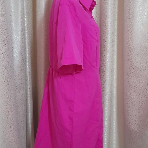 Fuchsia shirt dress, size L-XL