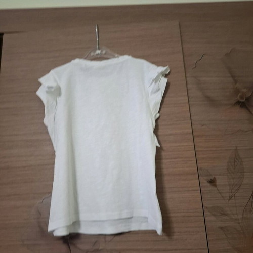 OVS Girls White Girl's Blouse With Ruffle Like New