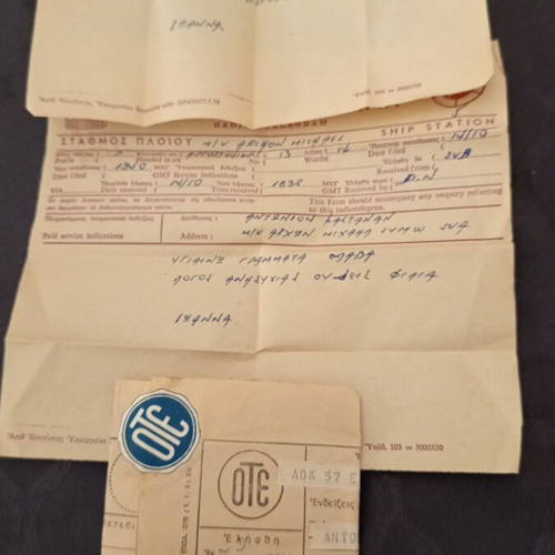 Radio telegraphs and OTE telegram used from 1965-66