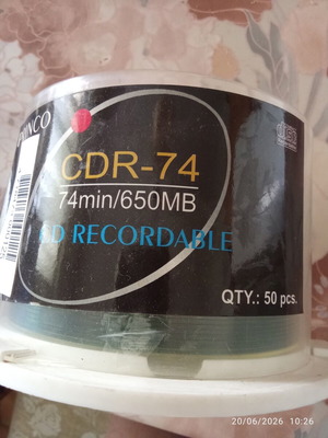 CDR-74 Recordable CD 74 min 650MB pack of 50 new