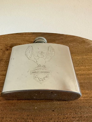 Harley Davidson 5oz stainless steel flask used
