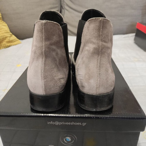 Privee women's low Chelsea boots used, suede, size 38 gray