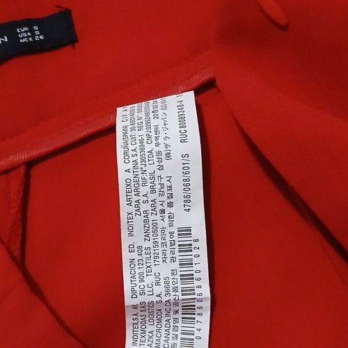 Zara women's zip culotte pants size small red like new