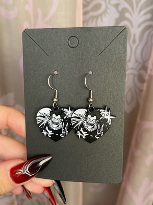 Ryuk earrings from Death Note anime, new with steel hooks
