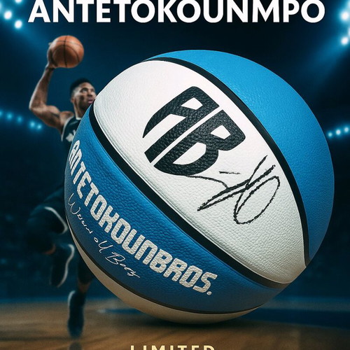 Signed Giannis Antetokounmpo Basketball Collector's Ball new, authentic
