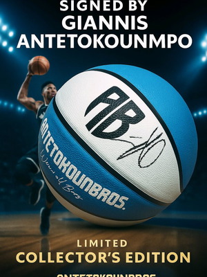 Signed Giannis Antetokounmpo Basketball Collector's Ball new, authentic