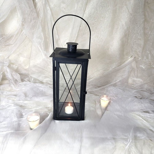 Large Metal Lantern like new, minimal decoration 52cm
