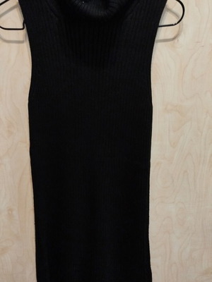 Kaos sleeveless knitted black wool dress small-medium, like new