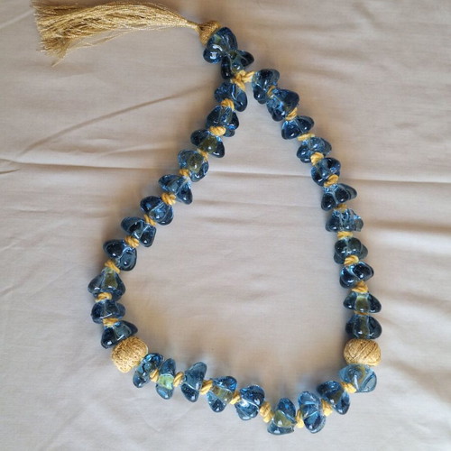 Vintage Arabic Glass Komboloi Murano Style Blue Misbaha Tasbih like new
