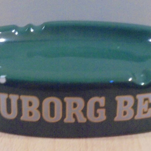 Tuborg beer old promotional ceramic ashtray used