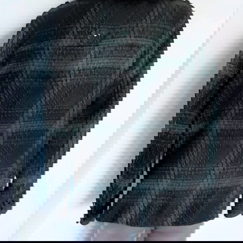 Γυναικείο παλτό Yessica καρό με αποσπώμενο γιακά, σαν καινούργιο, XL-XXL