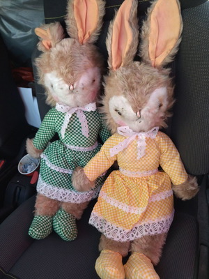 Rare plush rabbits from the 80s by tsiotas