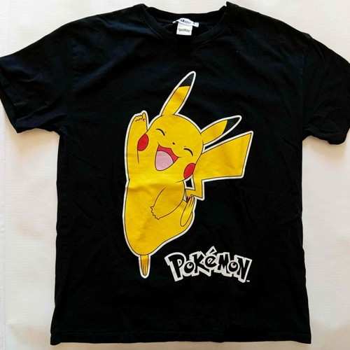 Pokémon T-shirt with Pikachu used, black, sizes M and L