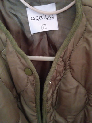 Khaki jacket like new, size Large