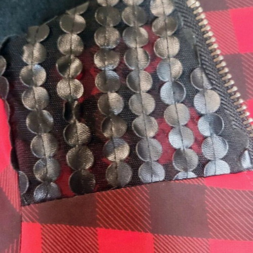 Checked shirt blouse with zipper like new, size small