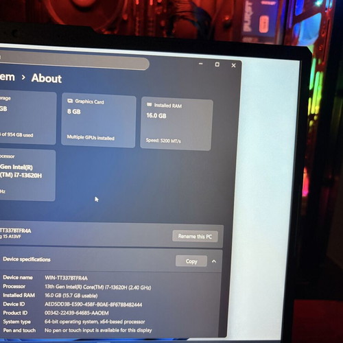 MSI Cyborg 15 A13V laptop i7-13620H 16GB 1TB SSD 4060 1080p 144Hz Windows 11