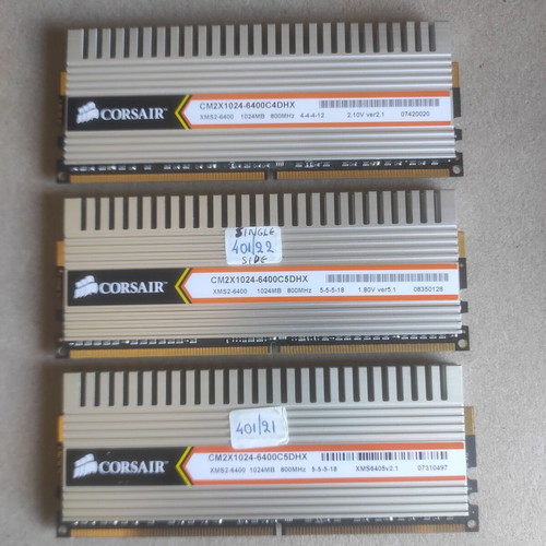 Corsair XMS2 DHX DDR2 3GB RAM kit used with a burnt module