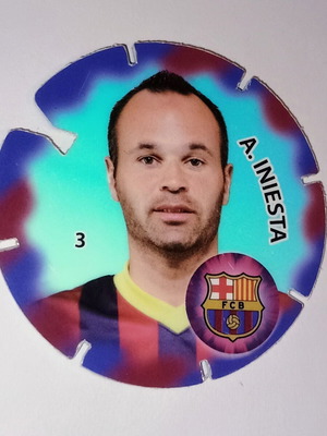 Andrés Iniesta FC Barcelona collectible cap La Liga 2013-2014