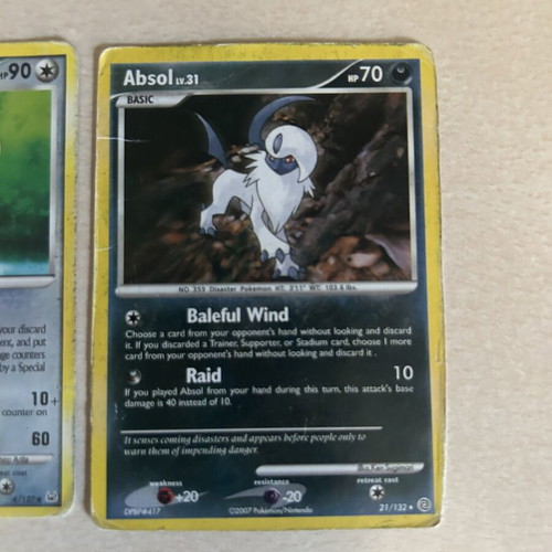 Pokemon cards used, set of 2 rare collectible