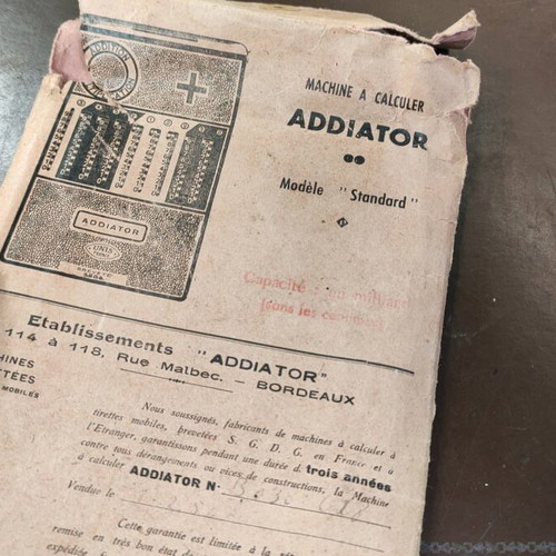 Arithma Addiator used mechanical pocket calculator 1950s