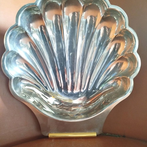 Shell serving tray used inox 25x23