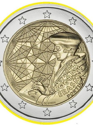Επετειακό νόμισμα 2 ευρώ Πρόγραμμα Erasmus 2022 καινούργιο