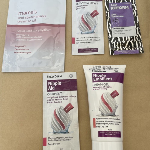 Pregnancy cream sample pack by FrezyDerm and Pharmasept