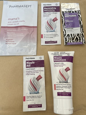 Pregnancy cream sample pack by FrezyDerm and Pharmasept