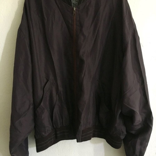 Avanti Purple 100% Silk Bomber Jacket Like New, Size L-XL