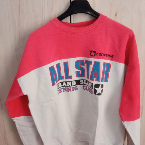 Vintage Converse All-Star sweatshirt used, sizes L and M, white-red