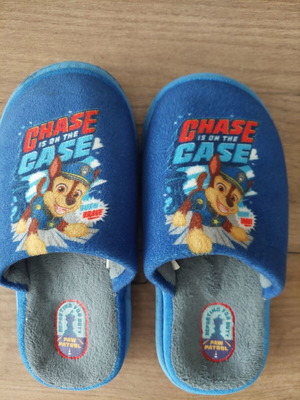Paw Patrol Chase slippers used, blue, size 29/30