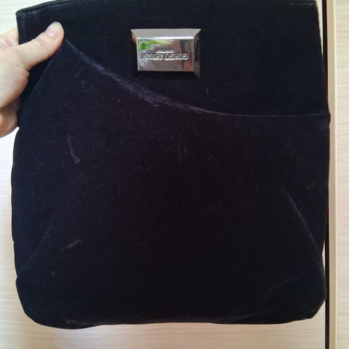 Armani Exchange clutch bag used, black velvet