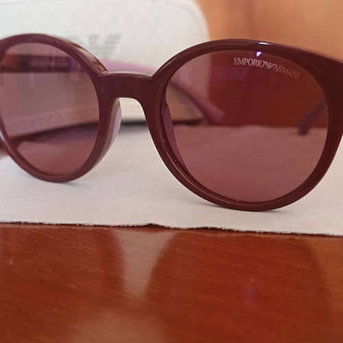 Emporio Armani Kids Sunglasses like new, burgundy acetate frame
