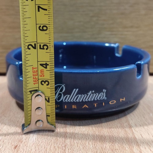 Ballantine's Scotch Whisky Ceramic Ashtray used, vintage small promotional